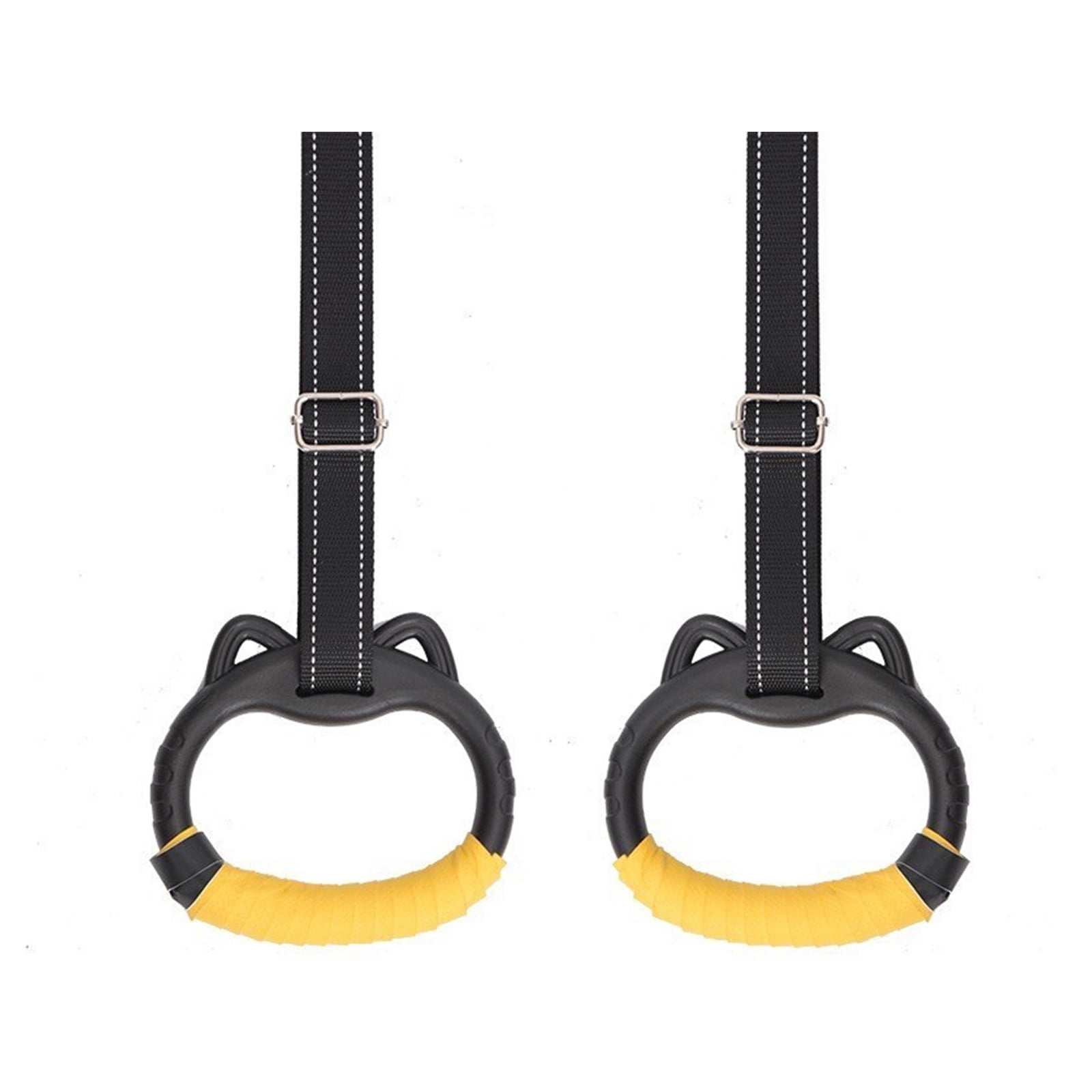 1pair Indoor Fitness Gymnastics Rings Home Exercise Pull up Rings Full ...