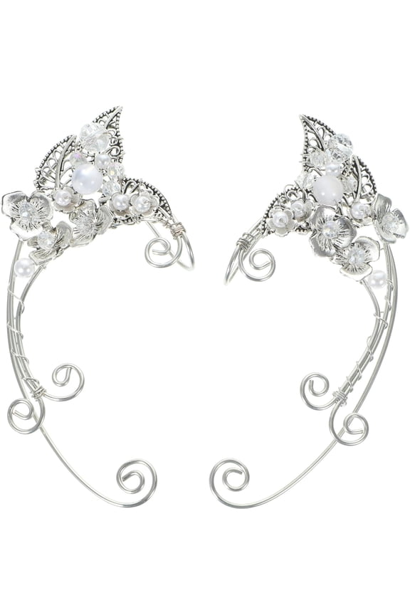1pair Non-Pierced Fairy Top Ear Cuffs Distinguished Ear Wrap Earrings for Women Ergonomic Clip Design for Birthdays Christmas and Important Occasions[w497]