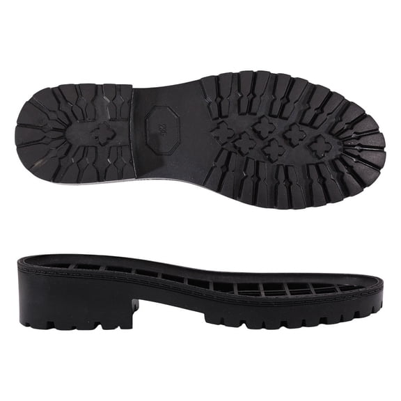 1pair Shoe Replacement Rubber Sole 1 Pair Full Out Non-Skid Shoes Wear Resistant Sole Replacement for Leather Shoes Black