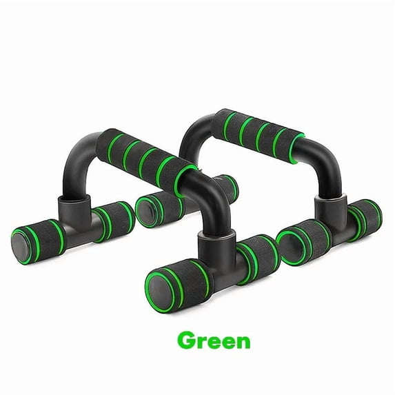 1pair U-shaped Push-up Rack Fitness Equipment Hand Sponge Grip Muscle Training Push Up Bar Chest Home Gym Body Building (green)
