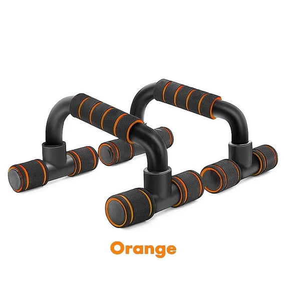 1pair U-shaped Push-up Rack Fitness Equipment Hand Sponge Grip Muscle Training Push Up Bar Chest Home Gym Body Building (orange)