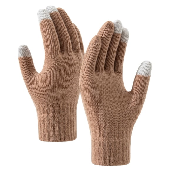 1pair Warm Woolen Mittens Men Women Kids Gloves Windproof Insulated Gloves for Running, Cycling, Skiing