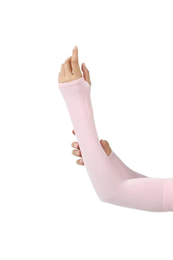 1pair Women Arm Sleeves Thin Skin Protecting Sleeves Elastic Driving Oversleeve for Elderly and Adult