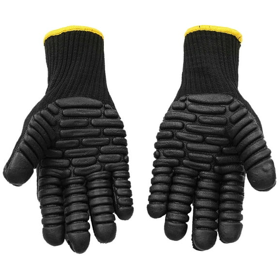 1pair Work Outdoor Industrial Safety Gloves Drilling Mechanical Protective Anti Vibration Shockproof Miner Garden Cut Resistant ,Superior Abrasion