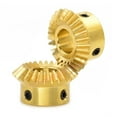 thumbnail image 1 of 1pc 1:1 Brass Bevel Gear 0.5M 0.8M 1M 1.5M 15 20 25 30 Teeth 90 Degrees Meshing Angle Gears Bore 3/4/5/6/8/10/12/14/15mm, 1 of 6