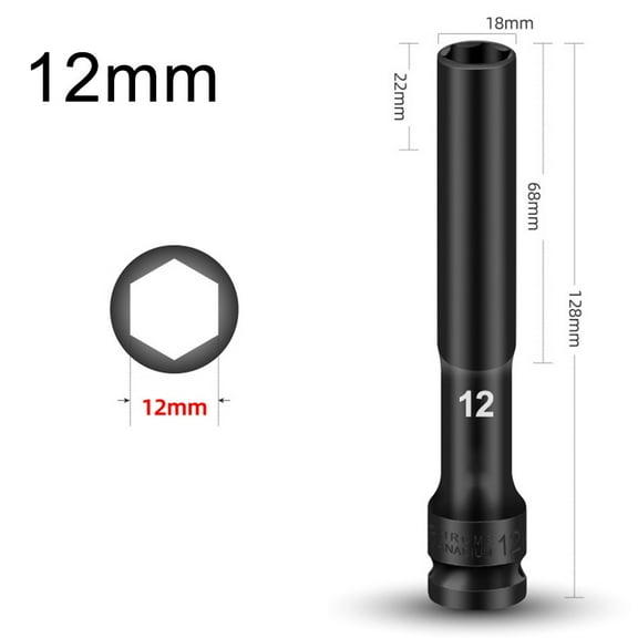 1pc 1/2 Drive Socket Wrench Hex Socket Head 8-24mm Adapter Spanner Converter Hexagon Drive Drill Socket For Pneumatic Air Tools