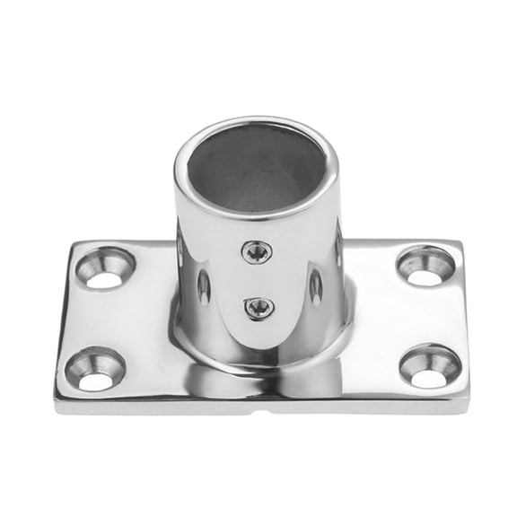 1pc 1" 25mm Tube Pipe Rectangular Base Yachts Stainless Steel 90 Degree Hand Rail Fitting Boats Accessories Fit Boat ,Easy to Install