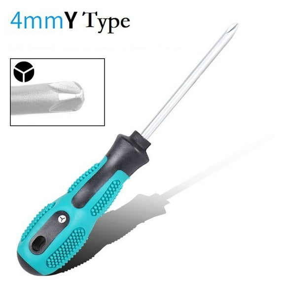 1pc 1.8-3mm Screwdriver Triangle Cross U/Y-type Head Magnetic Anti-slip Handle For Furniture Computer Car Repairing Hand Tool