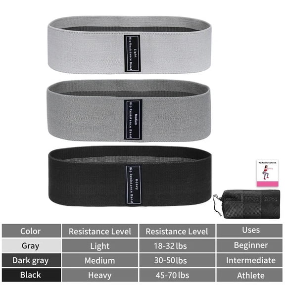 1pc/1 set Fabric Resistance Hip Bands - Glute Thigh Workout Circle for Squats Yoga Stretching - Fitness Loops Gym Equipment