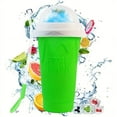 thumbnail image 1 of 1pc, 10.14oz Portable Magic Slushy Maker Cup, Slush Ice Cream, Summer Ice Shaker Cup, Frozen Cup, Smoothie Cup, Homemade Ice Cream, Ice Slush Cup With Spoon For Family, Adults, Party, 1 of 5