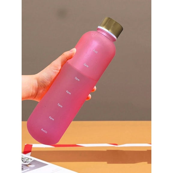 1pc 1000ML Portable Water Bottle, Modern Plastic Clear Sport Water Bottle For Outdoor