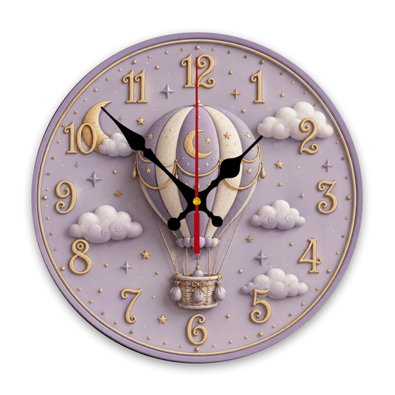 1pc 10Inch Silent Wall Clock Non-Ticking Wooden, Decorative Circular Clock Golden Retriever with Floral Clock Design Design for Foyer, Kitchen, Home Office, Studio, Guest Room 25cm(No Batter