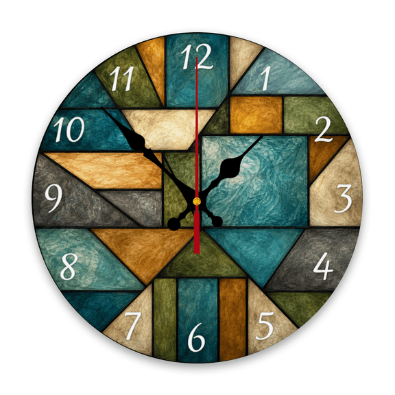 1pc 10Inch Silent Wall Clock Non-Ticking Wooden, Decorative Circular Clock Horse with Dandelion in Night Sky Design for Foyer, Kitchen, Home Office, Studio, Guest Room 25cm(No Battery)