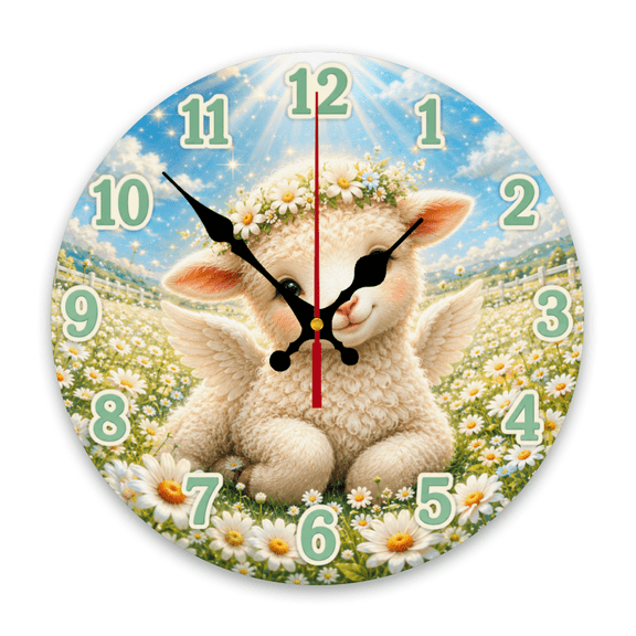 1pc 10Inch Vintage Apple-Shaped Wall Clock with Quartz Movement - Realistic Red Apple Green Leaf Design, White Face Black Hands, Manufactured Wood Round Clock, Living Room,, Dorm - Fruit-Theme