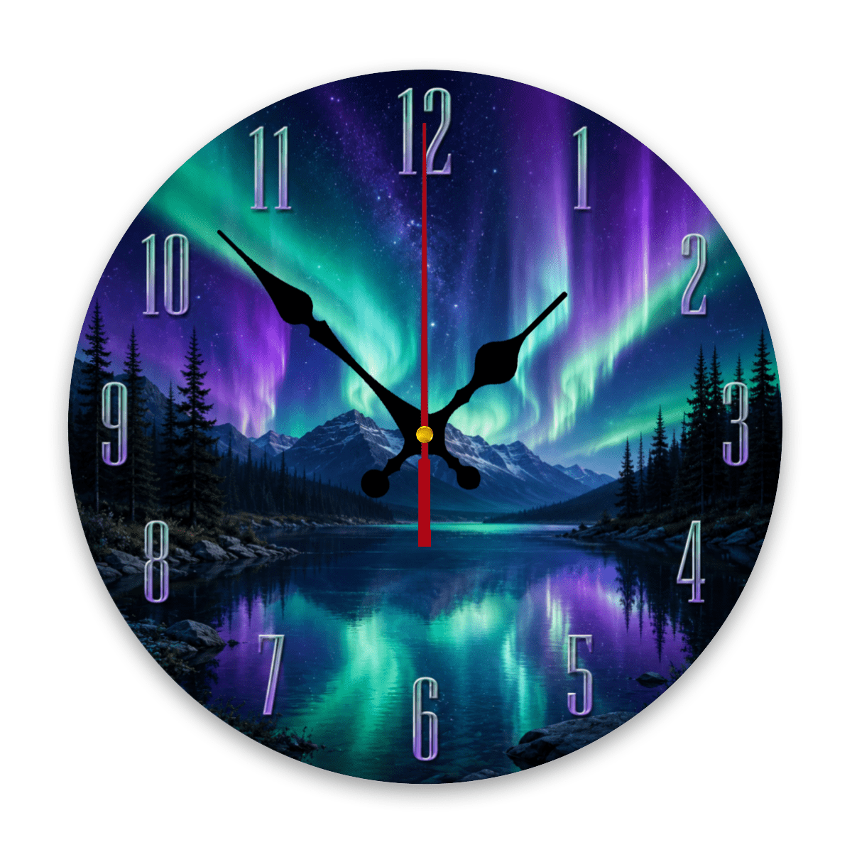 1pc 10Inch Wooden Wall Clock Featuring The Eiffel Tower Decorated with ...