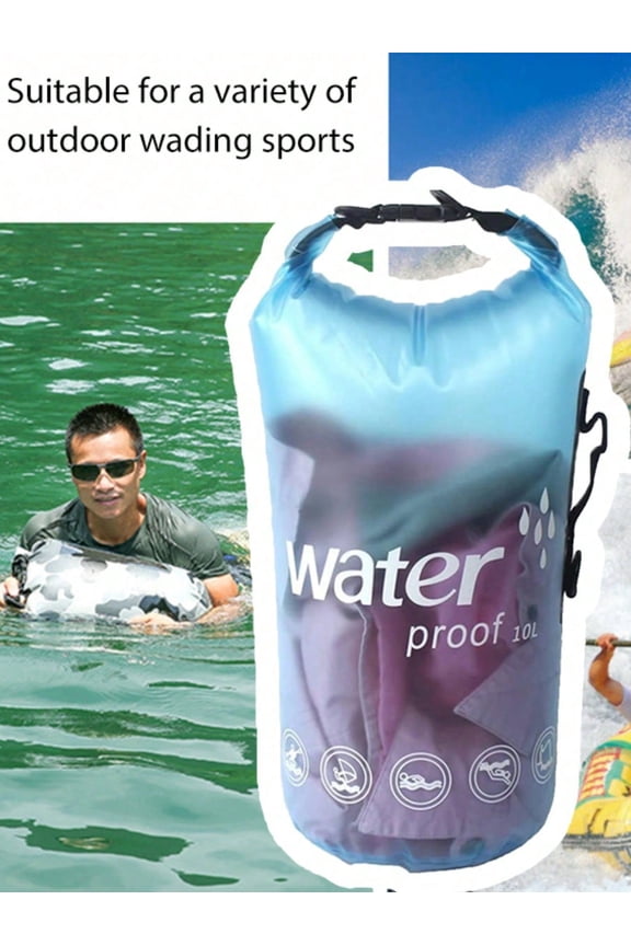 1pc 10L Waterproof Dry Bag Backpack, Shoulder Strap Design for Beach, Camping, Kayaking & Boating Keeps Gear Dry & Portable