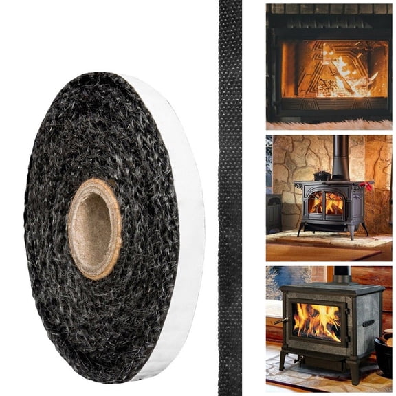 1pc 10mm Wide Fiberglass Flat Stove Rope Glass Seal Stove Fire Rope 300cm Length Chimney Door Seals Parts