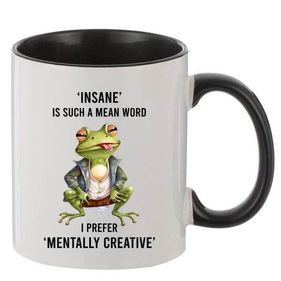 1pc 11 1oz Cute Frog Ceramic Coffee Mug with Playful Design I Prefer Mentally Quote Insulated Reusable Camping Picnics Travel or Box Picnic Essentials Item Reusable Drinkware Coffee Bar Accessories