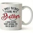 thumbnail image 1 of 1pc, 11 Ounce Inspirational Quotes Mug, Brother Cup, Showcasing Brotherhood! Festival Gifts, 1 of 1