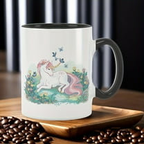 1pc, 11oz/330ml Creative Unicorn Pattern Ceramic Mug, Coffee Mug, Water Cup, Humorous Funny Cute Mug, For Friends And Parents, Holiday Gift, Also Suitable For Cafe Restaurant Use