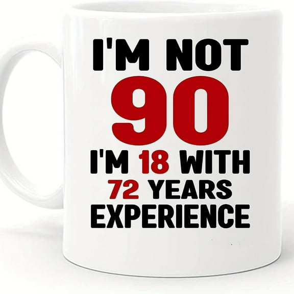 1pc 11oz Ceramic Coffee Cups90th Birthday Gifts For Women Men, 90 Year Old Birthday Gifts For Women, 90th Birthday Gift Ideas, Gifts For 90 Year Old Woman Man, 90 Yr Old Birthday, 90th Birthday