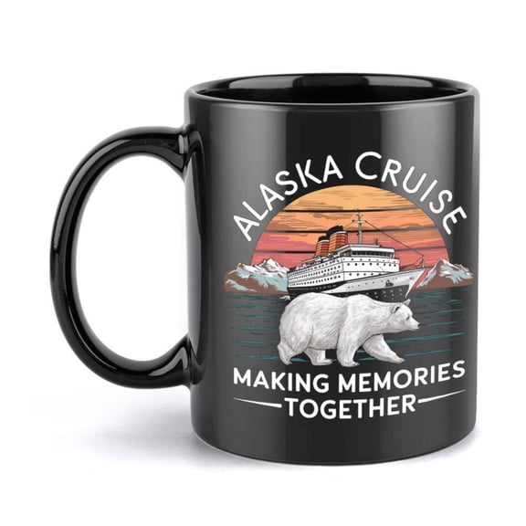 1pc 11oz Ceramic Coffee Mug with Polar Bear Alaska Cruise Design Making Memories Together Ideal Hot Cold Drinks Birthdays Holidays Christmas New Year Valentine S Day Coffee Bar Accessories