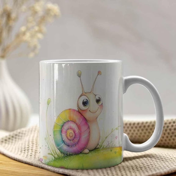 1pc 11oz Coffee Mug Colorful Cartoon Snail Reusable A Great Choice Mother s Day Father s Day Easter Halloween Thanksgiving Christmas Home Use