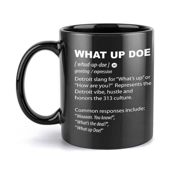 1pc 11oz Detroit slang Coffee Mug From Mom Ceramic Coffee Cups Cups Summer Winter Drinkware Birthday Gifts Holiday Gifts Christmas Gifts New Year Gifts Valentine S Day Gifts