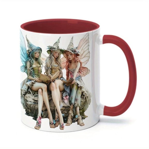 1pc 11oz Fairies Wings Coffee Mug From Mom Ceramic Coffee Cups Cups Summer Winter Drinkware Birthday Gifts Holiday Gifts Christmas Gifts New Year Gifts Valentine s Day Gifts