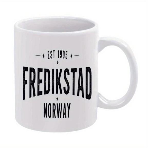1pc 11oz Fredrikstad Norway Coffee Mug From Mom Ceramic Coffee Cups Cups Summer Winter Drinkware Birthday Gifts Holiday Gifts Christmas Gifts New Year Gifts Valentine s Day Gifts