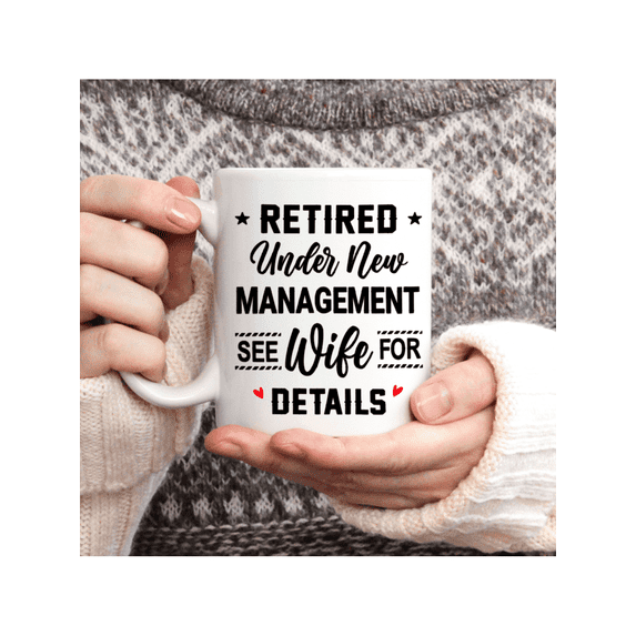 1pc 11oz Fun Retirees Ceramic Insulated Coffee Mug - Keep Drinks Hot/Cold, Reusable, Multipurpose, Funny Quote - Perfect Birthday, Holiday, Christmas, New Year Gift For Women And Men