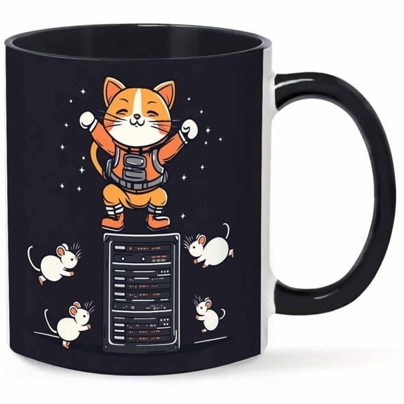 1pc 11oz High Quality Ceramic Mug Orange in Gear with Mice Tech Adventure Themed Merchandise Christmas Valentine s Mother S Father S Day Gifts Coffee Bar Accessories