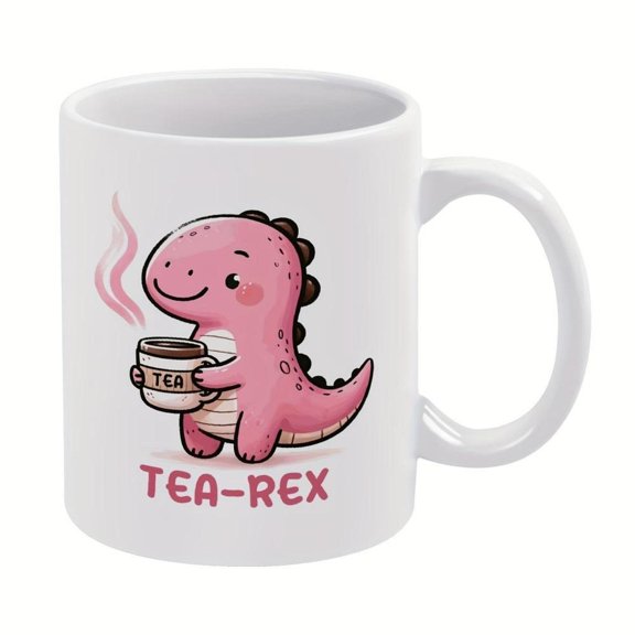 1pc 11oz Mug Coffee Mug Tea Rex Cute Dinosaur Friends Coffee Drinker Owner Ceramic Cup Christmas Coffee Shop