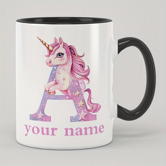1pc 11oz Personalized Custom Letter Picture Glitter Letter Ceramic Mug Upload Your Name Wants To Say What Office Home Festival Party Wedding Birthday
