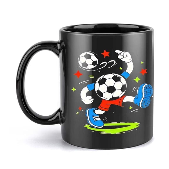 1pc 11oz Soccer character Coffee Mug From Mom Ceramic Coffee Cups Cups Summer Winter Drinkware Birthday Gifts Holiday Gifts Christmas Gifts New Year G