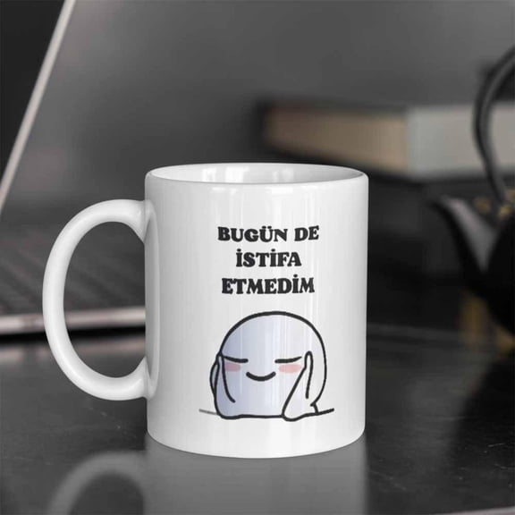 1pc 11oz Turkish Office Ceramic Mug Didn t Quit Today Cartoon Cup Humorous Workers Easter Christmas Thanksgiving Halloween New Year