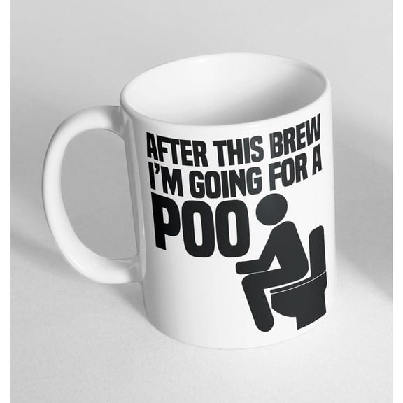 1pc 11ozAfter This Brew Poo Printed Cup Ceramic Novelty Mug Funny Coffee Tea