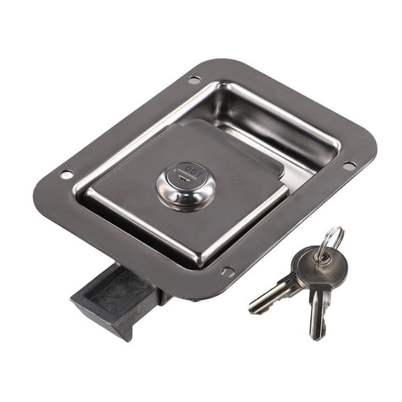 1pc 12*9.2cm Travel Trailer Lock Stainless Steel RV Door Latch Heavy Duty Recessed Lock Home Improvement Furniture Hardware