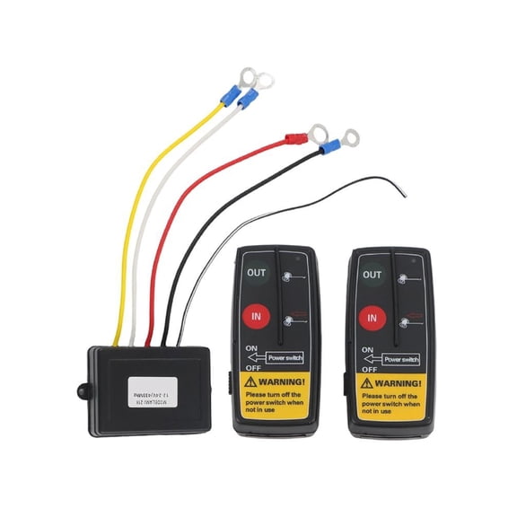 1pc 12V 24V Electric Winch Switch Controller Wireless Dual Remote Control For Automatic Winches 4WD ATVs Off-road Vehicles