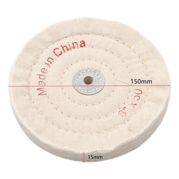 1pc 150mm 6inch Cloth Buffing Polishing Wheel Arbor Buffer For Metal Plastic Polisher Polishing Grinder Pad Mop Hand Tool