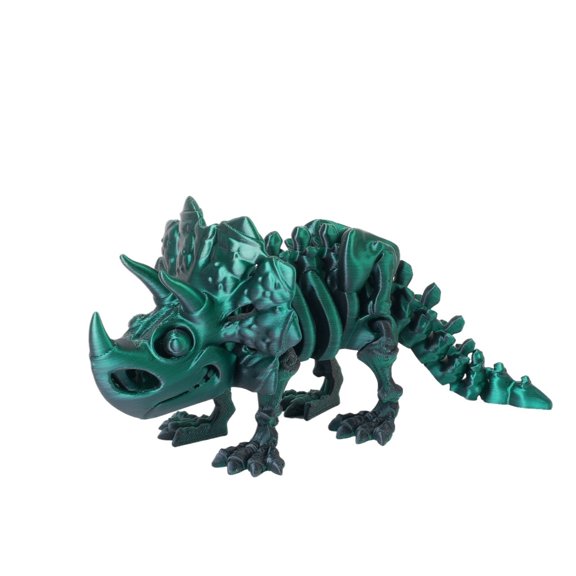 1pc 15CM 3D printed new Triceratops dinosaur skeleton transformed figurine, gift, handicraft, trendy birthday present