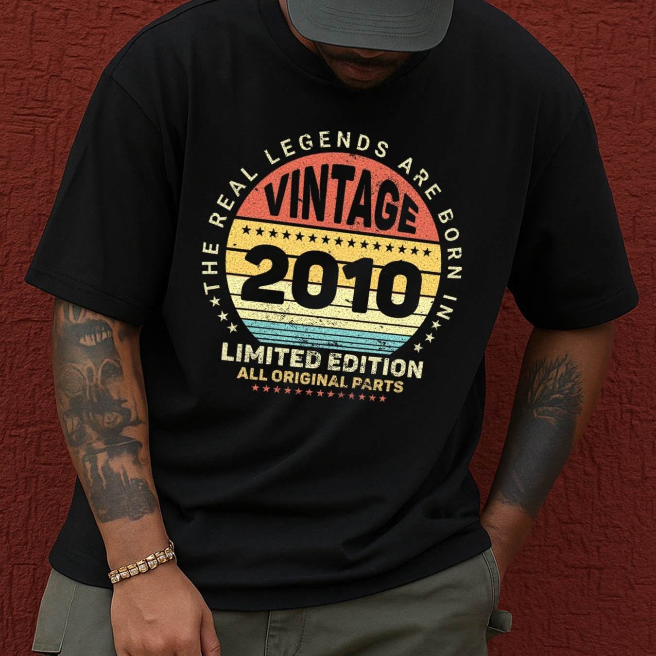 1pc 180GSM T-Shirt for Men Vintage Graphic Heavyweight Casual Short ...