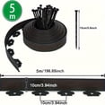 thumbnail image 1 of 1pc, 196.85inch Fixed Garden Barrier Lawn Grass Plastic Edging Border Landscape With 15 Anchoring Solid Pegs Easy Install Insert Lawn Borde, 1 of 10
