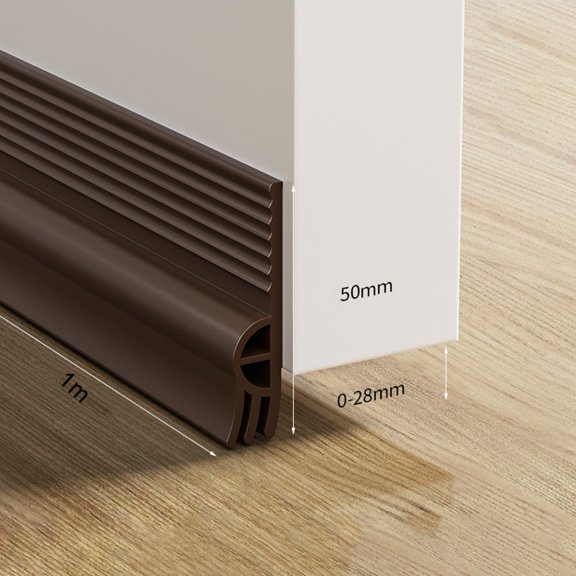 1pc 1M Door Bottom Sealing Strip Door Seam Windproof Soundproof And Air Baffle Strip Self-Adhesive Draught Excluder Seal Strips