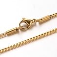 thumbnail image 1 of 1pc 1Pcs 304 Stainless Steel Box Chain Venetian Chain Necklace 1.4mm Minimalist Choker with Lobster Claw Clasp for Women Golden 23.6 inches, 1 of 2