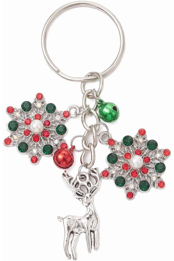 1pc 1Pcs Deer Pendant Keychain Alloy with Cubic Zirconia Keychain for Women's Keychain one Charm Accessories Purse and Backpack Ornament Platinum 7.5cm Platinum Alloy