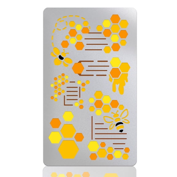 1pc 1pcs Metal Stencil Planner Stencils for Journaling Stainless Steel Painting Stencils Bees Templates Stencils for Drawing Reusable Stencils for Scrapbooking Wall Decor
