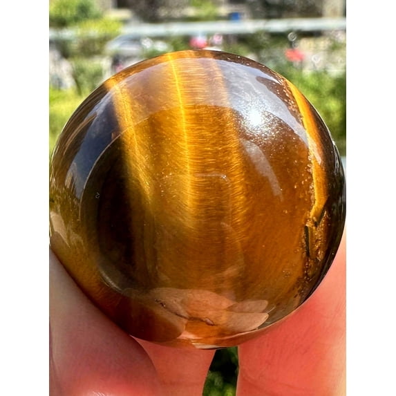 1pc 2-2.5 Cm/0.78-0.98 Inch Natural Tiger's Eye Stone Sphere Healing Crystal, Holiday Gift