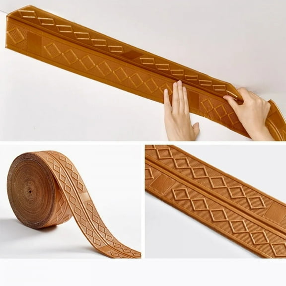 1pc 2.3m DIY Waterproof Ceiling Decorative Strip Self Adhesive Wall Trim Line Wall Border Home Decoration Wall Stickers