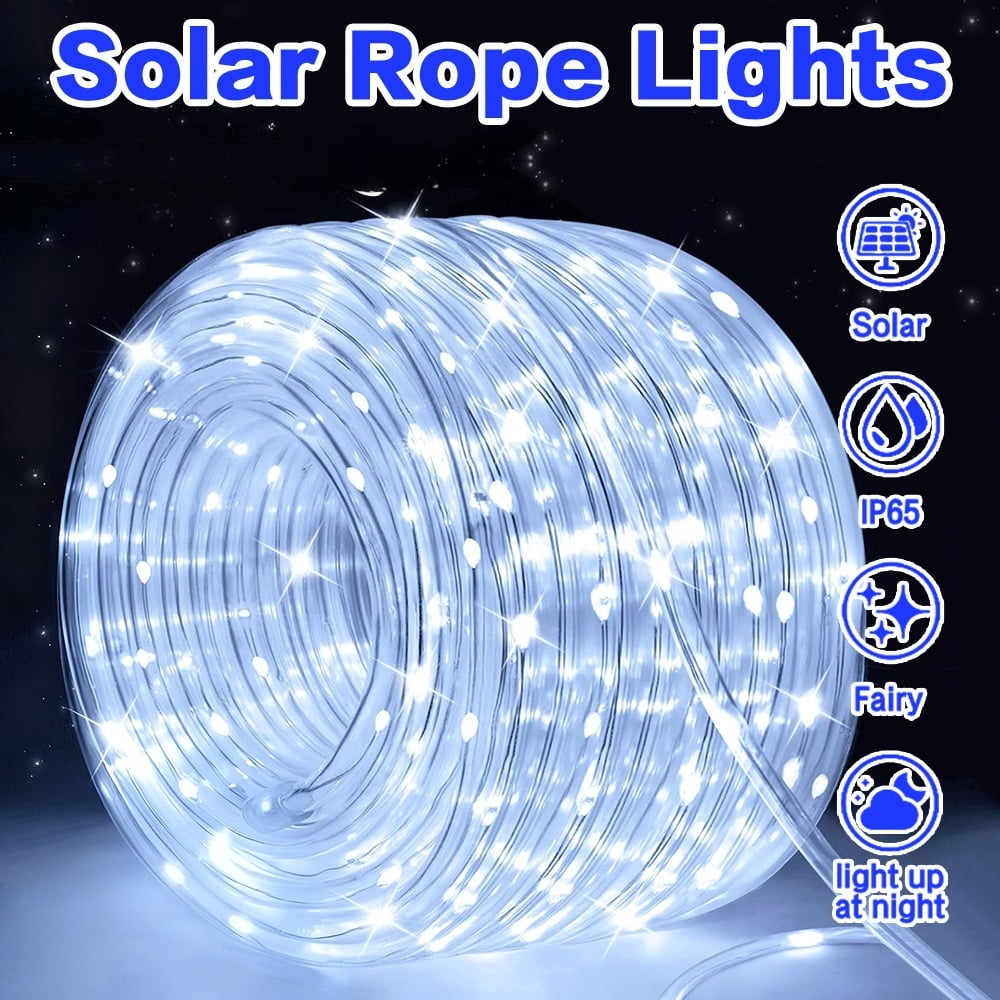 1pc 20/ 36/ 70/ 100ft Solar Rope Lights, Outdoor Solar Lights ...